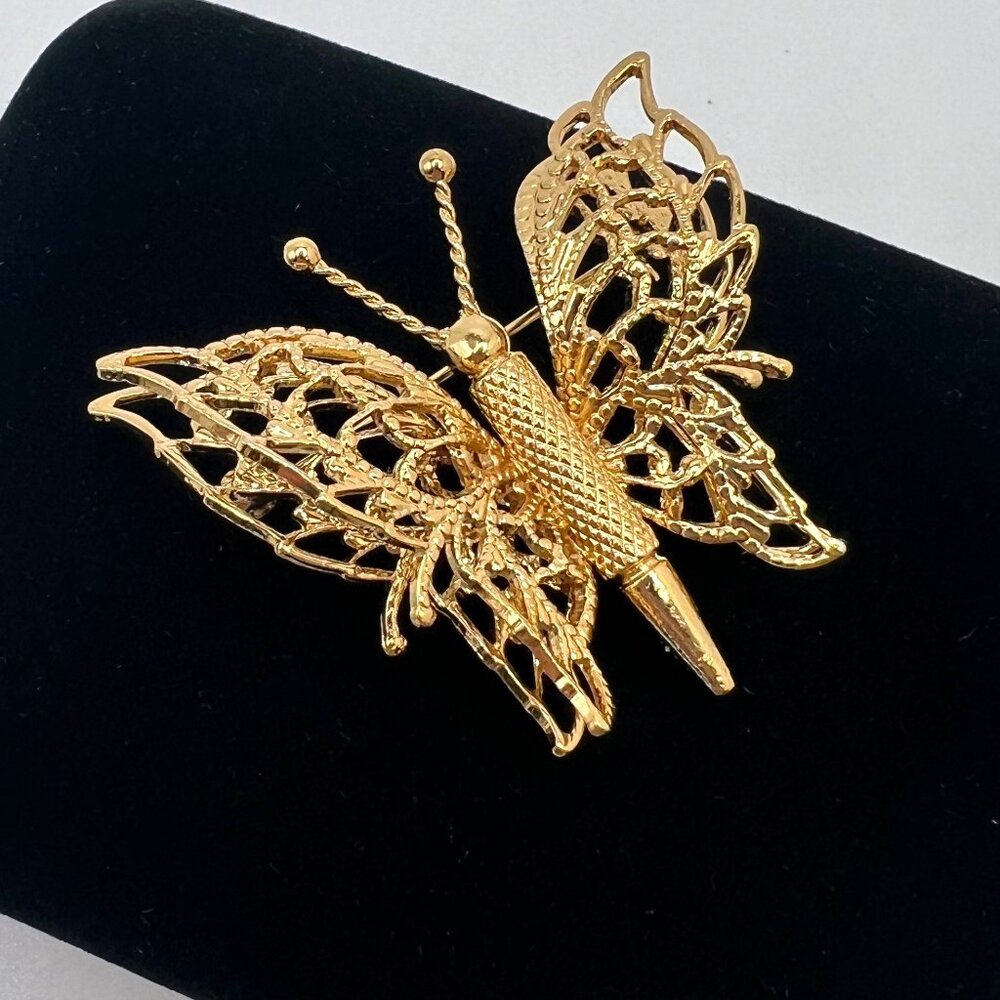 Monet Filigree Butterfly Brooch (Susan Caplan Rediscovered)